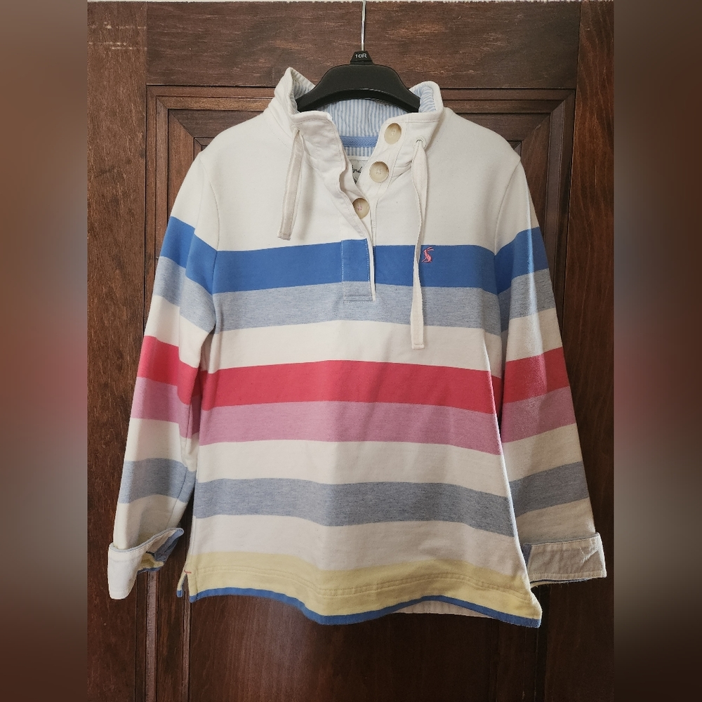 Joules Funnel Neck Heavyweight Cotton Top